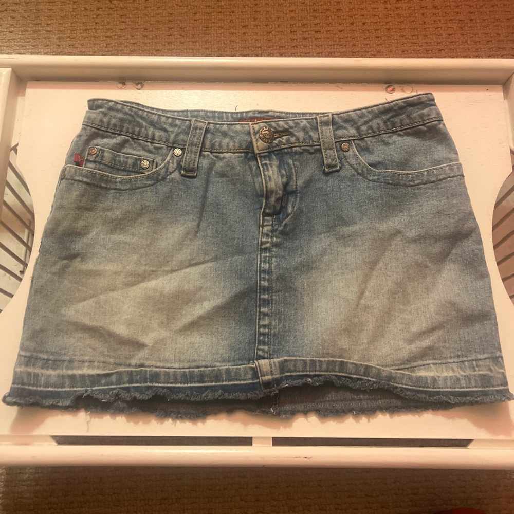 YMI Blue Casual Mini Skirt